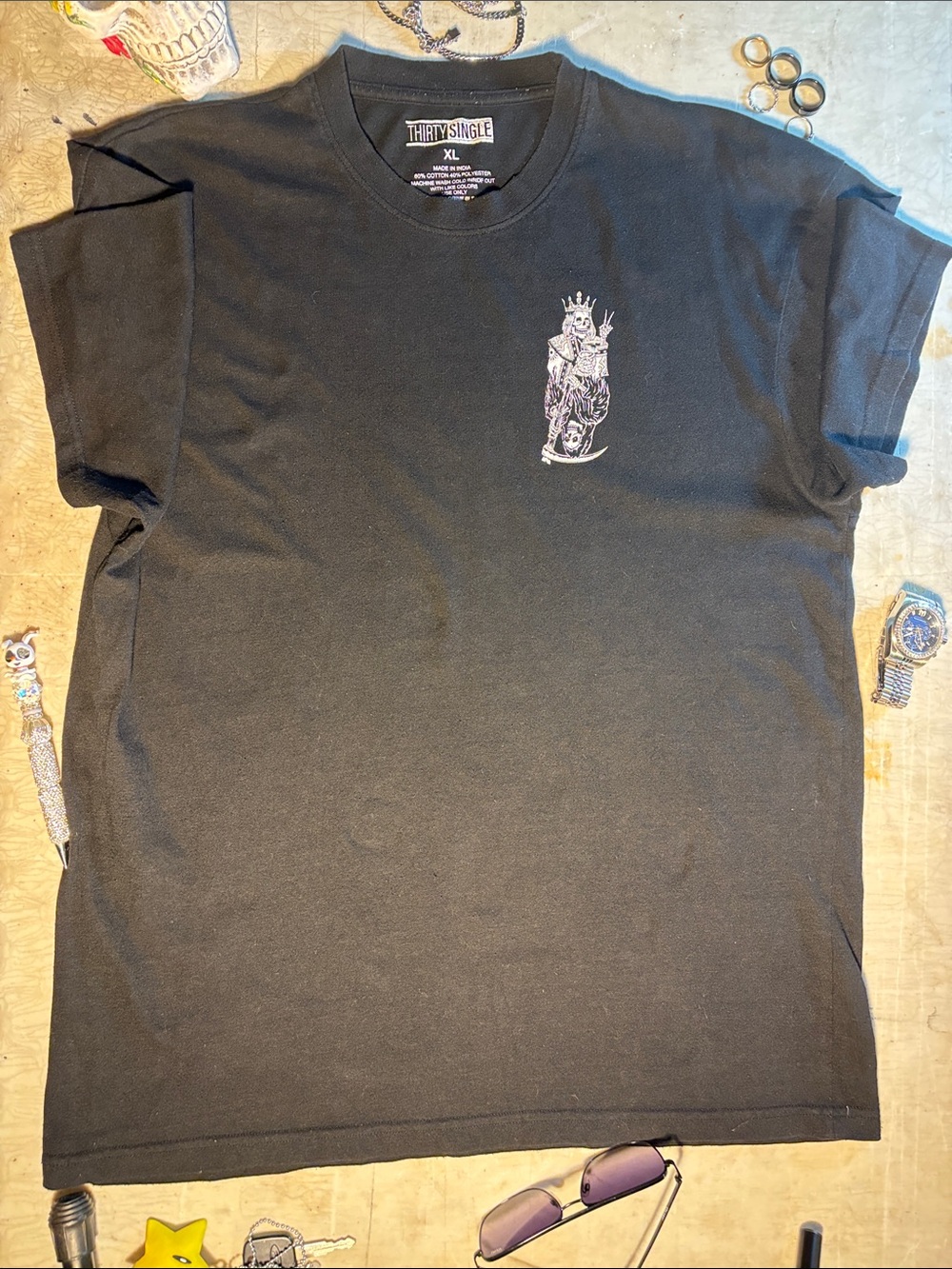 Black Short-Sleeve Graphic Tee - KINGS and REAPERS